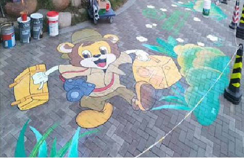 武胜夏季画地面彩绘会遇到的问题