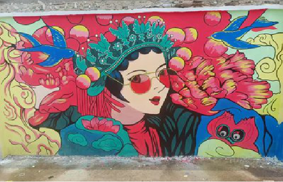 武胜墙体彩绘-网红墙