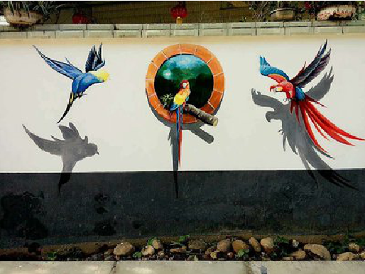 武胜视觉错位-3D墙绘设计