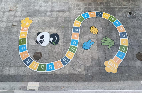 武胜地面游戏彩绘