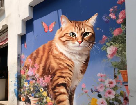 武胜自己绘制有个性的手绘墙