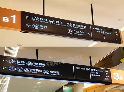 武胜如何通过商场标识牌引导客流分布？